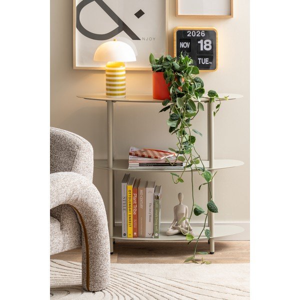 Etajeră gri din metal 90x82x28 cm Riqueza – Leitmotiv-image-3