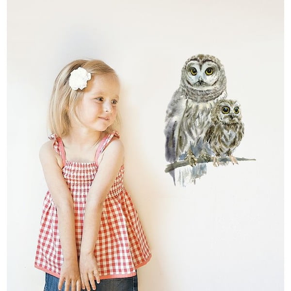 Autocolant refolosibil Woodland Owls, 30x21 cm