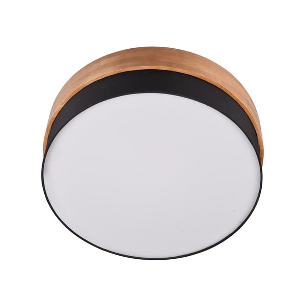 Plafonieră neagră/în culoare naturală cu abajur textil Seasons – Trio-image-2