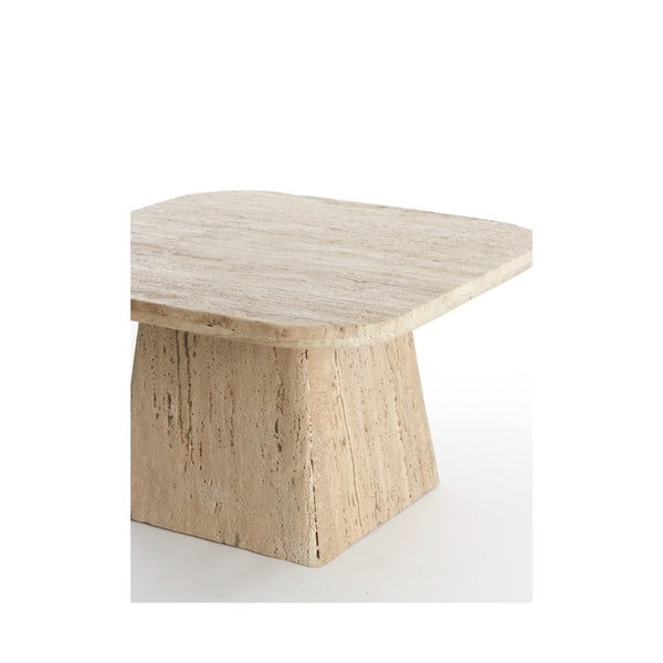 Măsuță de cafea bej cu blat din piatră 60x60 cm Kepami – Light & Living-image-3