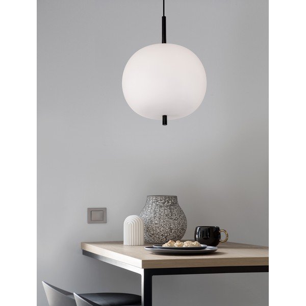 Lustră albă/neagră din sticlă ø 30 cm Lato – Nova Luce-image-2