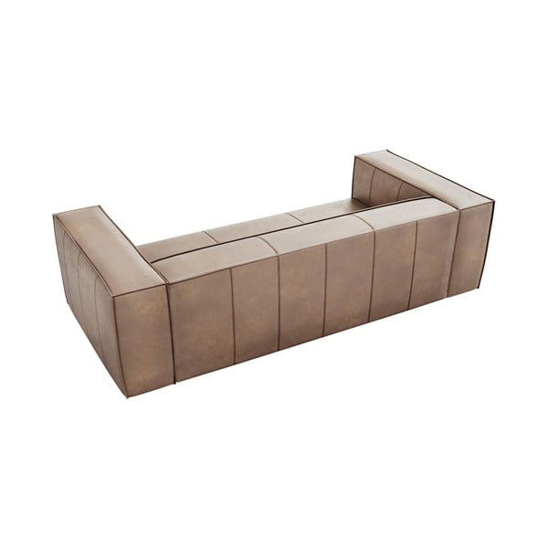 Canapea maro deschis cu tapițerie din piele 227 cm Madame – Windsor & Co Sofas-image-4