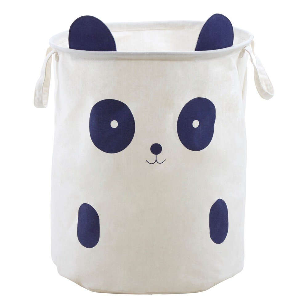 Coș de jucării pentru copii alb din material textil ø 38x48 cm Mimo Panda Face – Premier Housewares
