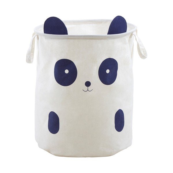 Coș de jucării pentru copii alb din material textil ø 38x48 cm Mimo Panda Face – Premier Housewares