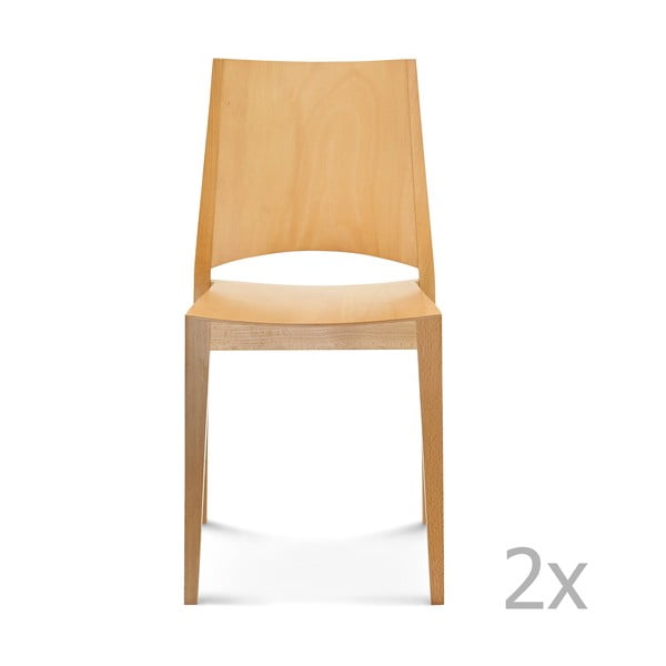 Set 2 scaune de lemn Fameg Ditte