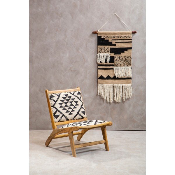 Fotoliu alb-negru/în culoare naturală Cefena – Premier Housewares-image-1