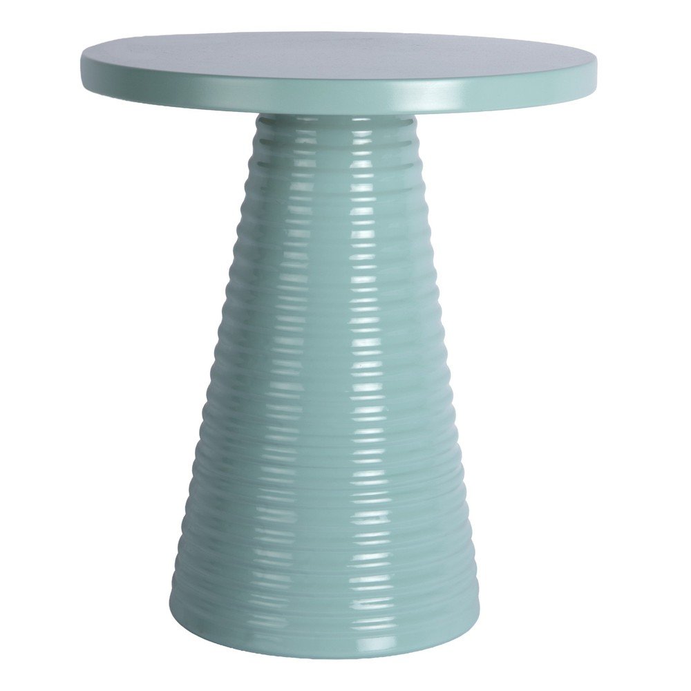 Măsuță auxiliară rotundă din metal ø 40 cm Catania Ribbed – Leitmotiv