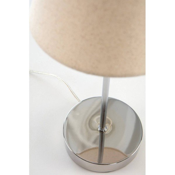 Veioză bej/argintiu-lucios din material textil (înălțime 39 cm) Lasse – Jotex-image-4