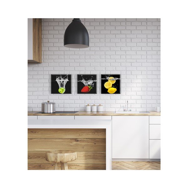 Tablou Styler Glasspik Green Fruits, 20 x 20 cm-image-1