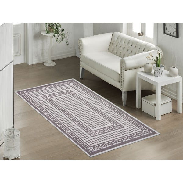 Covor din bumbac Vitaus Olivia, 80 x 200 cm, taupe-image-2