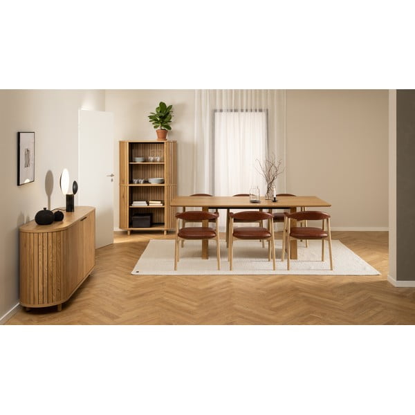 Scaun de dining maro coniac/în culoare naturală din imitație de piele Addi – Actona-image-2