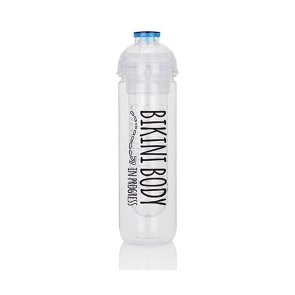Sticlă cu mesaj motivațional, cu sită pentru fructe, XD Design Bikini Body, 500 ml