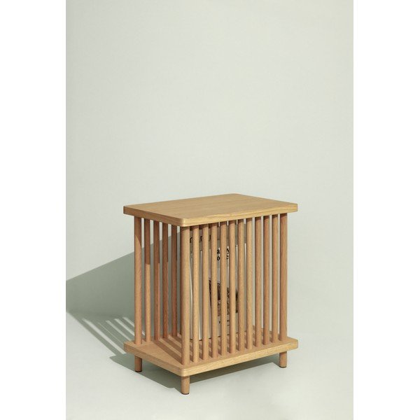 Măsuță auxiliară cu aspect de lemn de stejar 27x37 cm Acorn – Hübsch-image-3