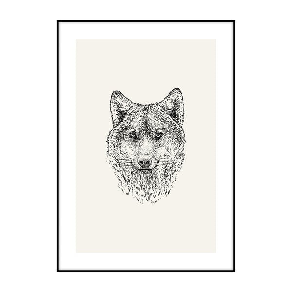 Poster Imagioo Wolf Ilu, 40 x 30 cm