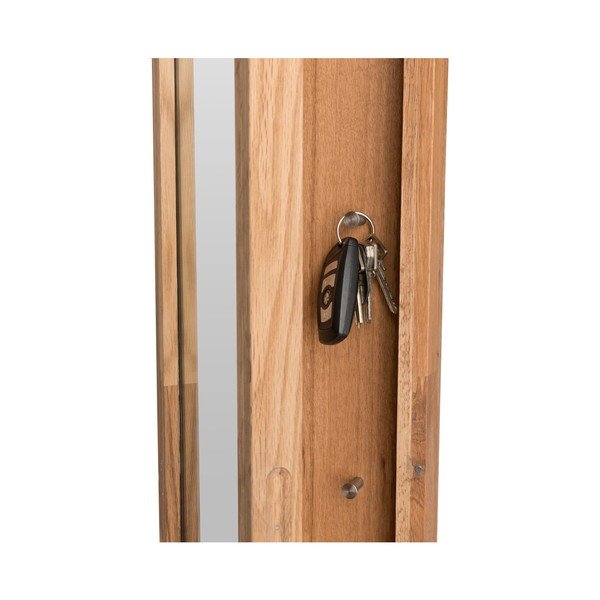 Dulap pentru chei din lemn de stejar cu oglindă Rowico Sol-image-2