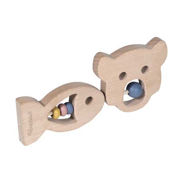 Set 2 jucării zornăitoare din lemn Kindsgut Ring-image-2