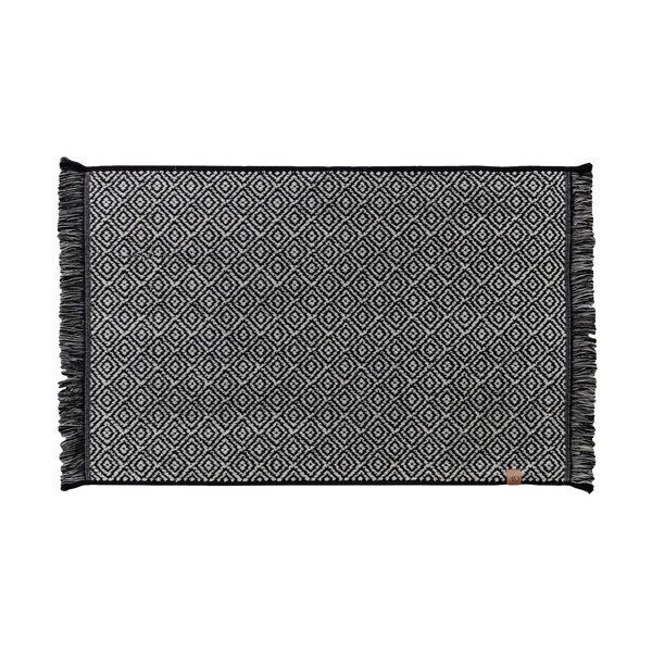 Covoraș de baie negru din material textil 50x80 cm Morocco – Mette Ditmer Denmark