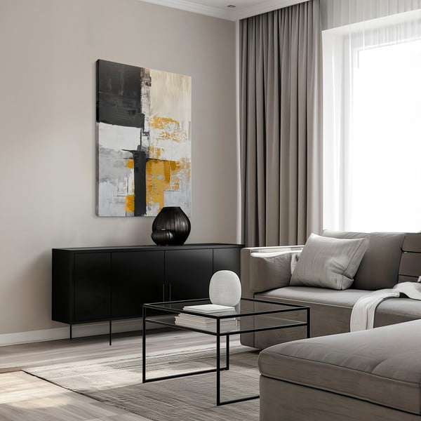 Tablou cu detalii pictate manual 70x100 cm Jade – Styler-image-1