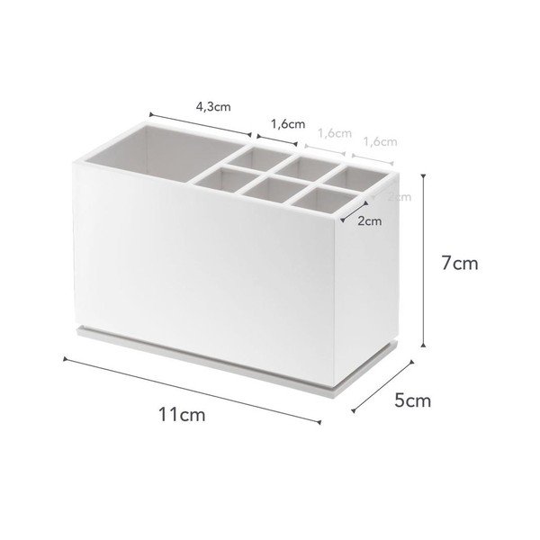 Suport pentru periuțe de dinți YAMAZAKI Mist, alb-image-4
