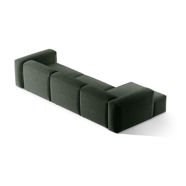 Colțar verde (cu colț pe partea stângă/cu șezlong) Bergamo – Cosmopolitan Design-image-4