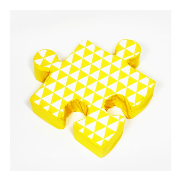 Pernă Puzzle Triangle, galben 