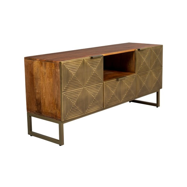 Comodă TV aurie din lemn de mango 40x60 cm Volan – Dutchbone-image-2