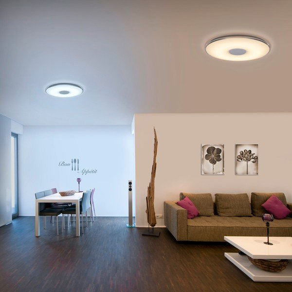 Plafonieră LED cu telecomandă Trio Tokyo, ⌀ 60 cm, alb-image-1