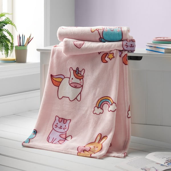 Pătură pentru copii roz din polar/fleece 130x170 cm Forever Together – Catherine Lansfield-image-4