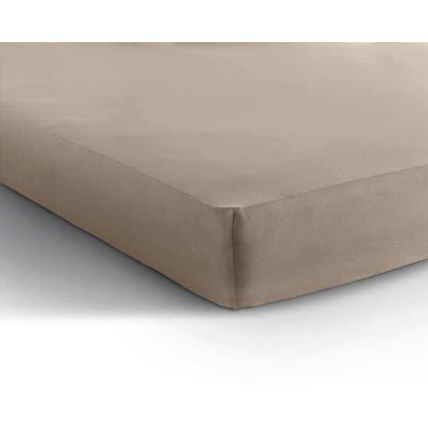 Cearșaf de pat din flanelă Zensation Soft, 180 x 200 cm, taupe