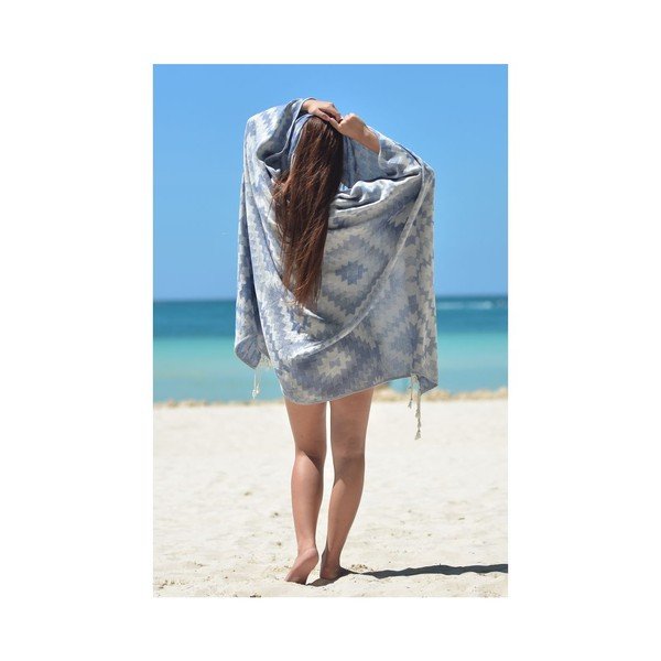 Prosop hammam Vive Blue, 95x180 cm-image-2