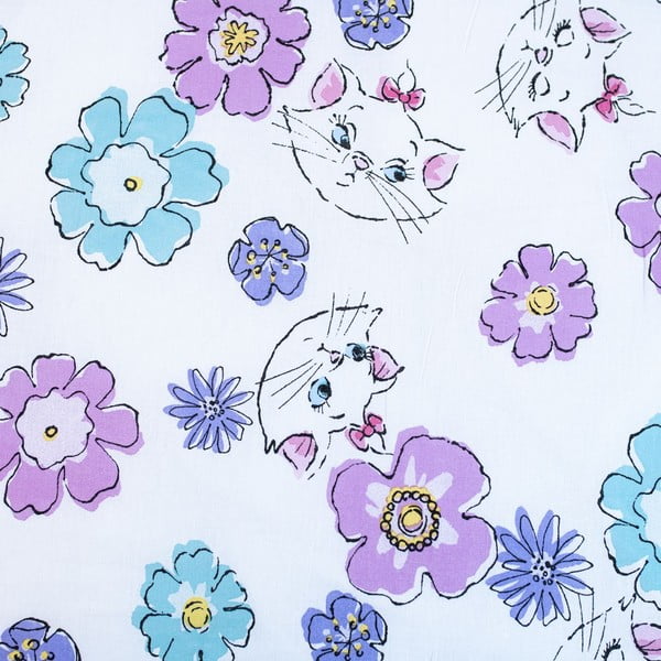 Lenjerie de pat pentru copii albă din bumbac pentru pat de o persoană 140x200 cm Marie Cat "Floral" – Jerry Fabrics-image-4