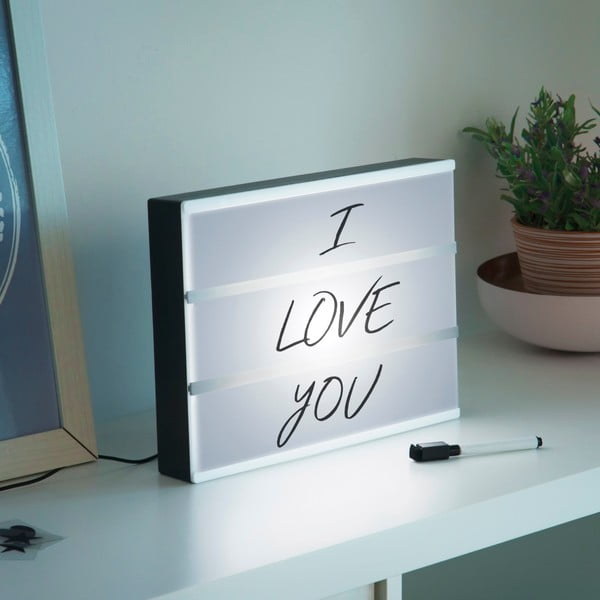 Tablă luminoasă cu litere și marker InnovaGoods Cinema Box-image-1