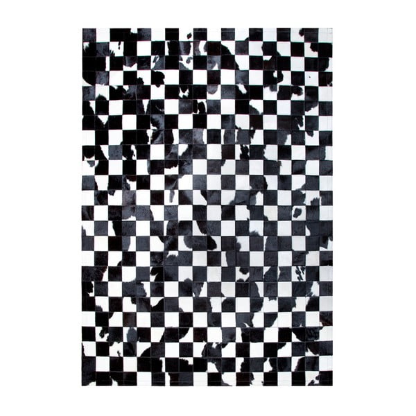 Covor din piele Pipsa Black & White, 180 x 120 cm