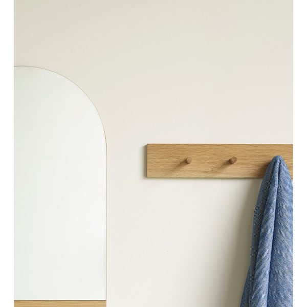 Cuier de perete în culoare naturală din lemn de stejar Folk – Hübsch-image-1