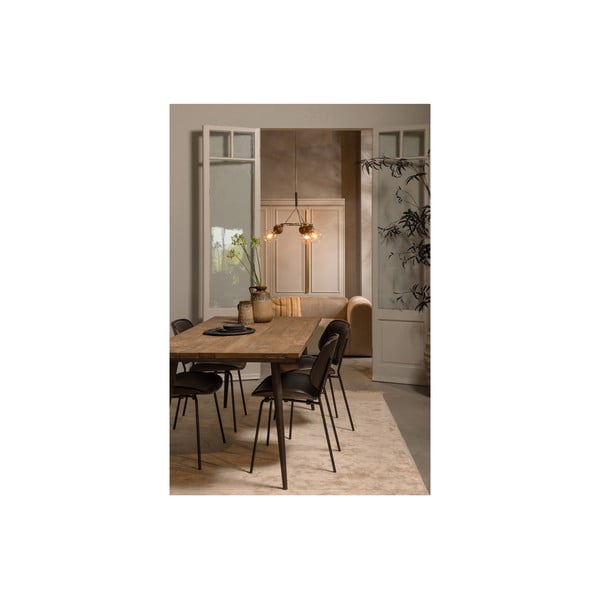 Scaune de dining negre 2 buc. din imitație de piele Close In – WOOOD-image-2