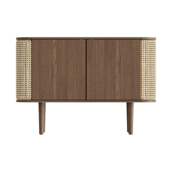 Comodă maro/în culoare naturală joasă cu aspect de lemn de stejar 109x75 cm Treasures – UMAGE-image-3