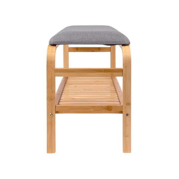 Pantofar în culoare naturală cu bancă din bambus Dure – Leitmotiv-image-1