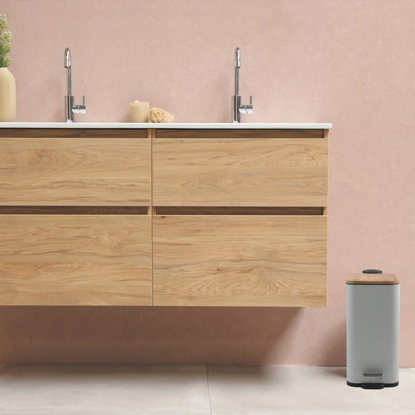 Coș de gunoi alb cu pedală din oțel 5 l   Erik – Spirella-image-1