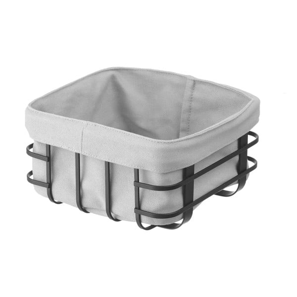 Coș de pâine din material textil, 19 x 19 cm, Hendi, negru-gri-image-2