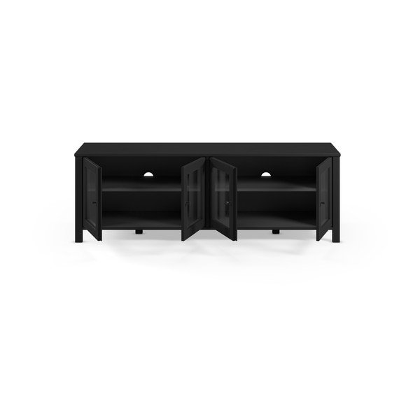 Comodă TV neagră din lemn de pin 150x50x40 cm Alessandra – Marckeric-image-3