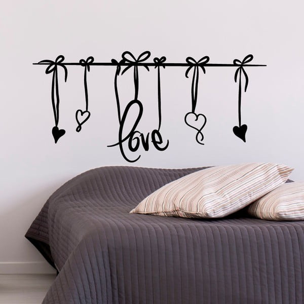 Autocolant Ambiance Love Headboard, alb-image-1