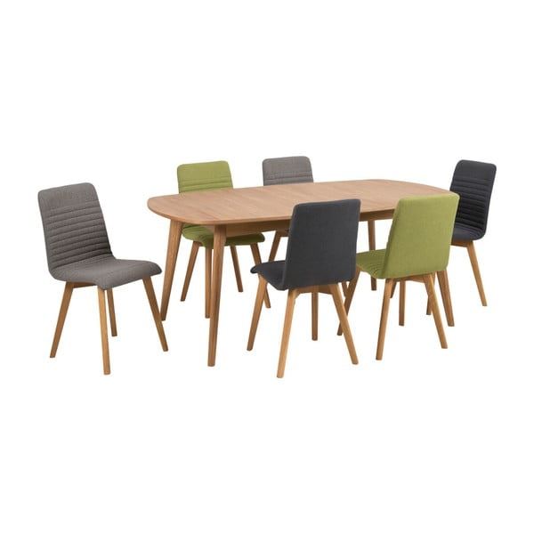 Set 2 scaune Actona Arosa, gri deschis-image-3