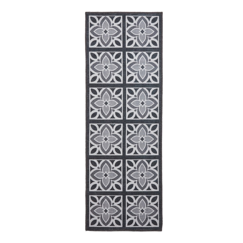 Covor tip traversă gri închis lavabil 76x230 cm Victoria Grey – Think Rugs