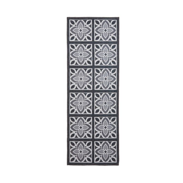 Covor tip traversă gri închis lavabil 76x230 cm Victoria Grey – Think Rugs