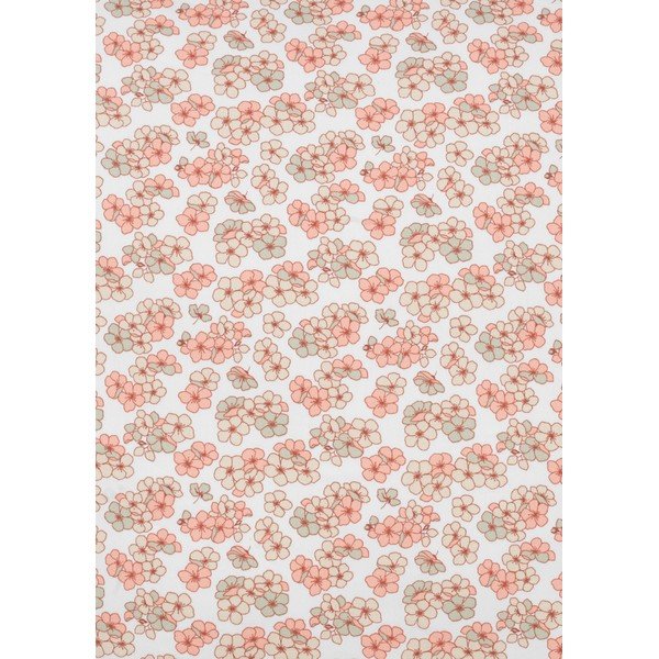 Lenjerie de pat albă/roz din bumbac satinat pentru pat dublu/extinsă 200x220 cm Pleasantly – JUNA-image-3