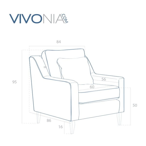 Fotoliu Vivonia Bond, gri-image-1