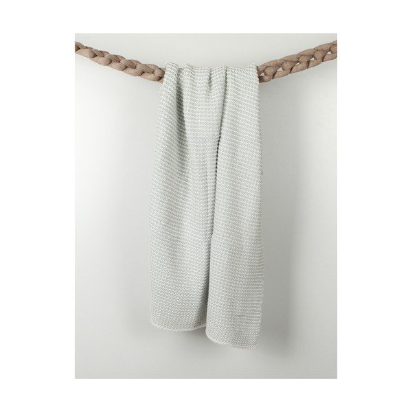 Pătură din bumbac pentru copii Homemania Decor Lucky 90 x 90 cm, gri deschis-image-1