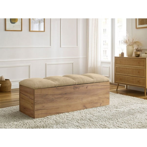 Bancă bej/în culoare naturală Kumo – Bobochic Paris-image-1