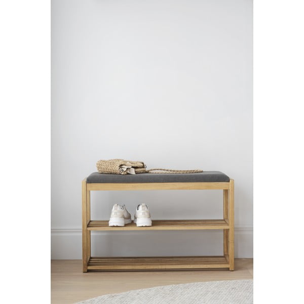 Pantofar în culoare naturală cu bancă din lemn de stejar Confetti – Rowico-image-3