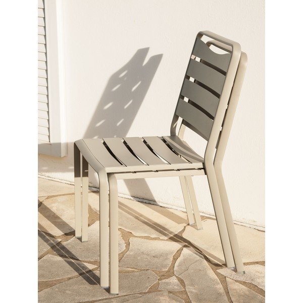 Scaune de grădină albe 4 buc. din metal Spring – Ezeis-image-1